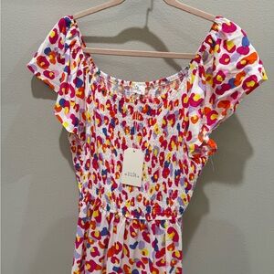 Madewell Multicolor Smocked Blouse